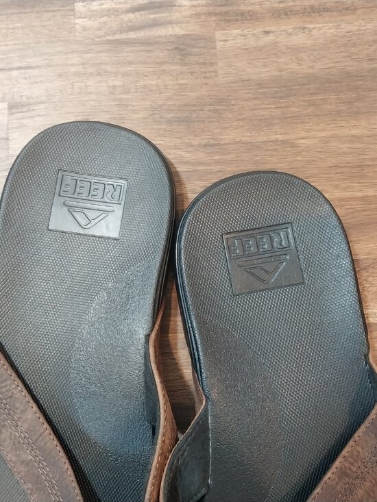 Reef Brown Leather Sandals Mens 13 Cushion Phantom LE Summer Thong Flip Flops